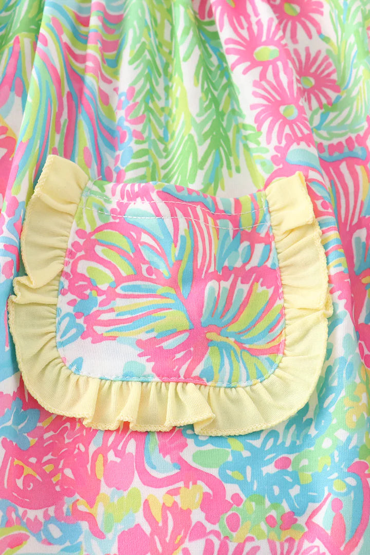Yellow Ruffle Shorts Set