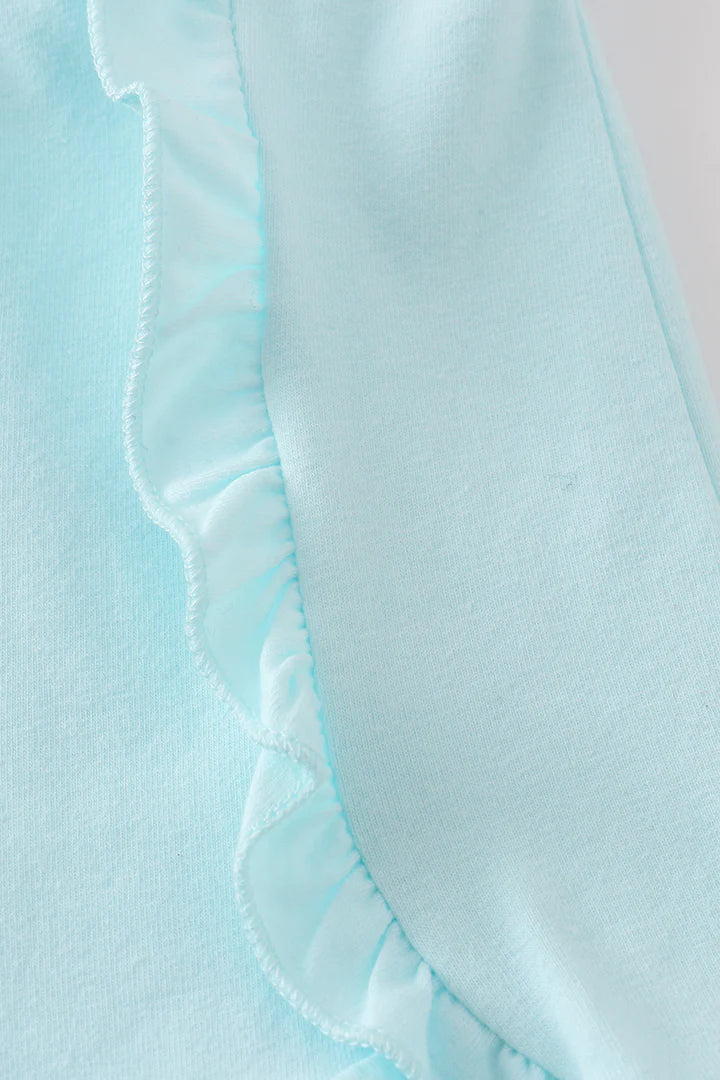 Aqua Ruffle Shorts