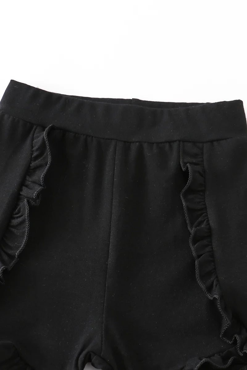 Black Ruffle Shorts