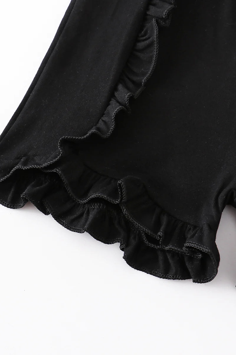 Black Ruffle Shorts