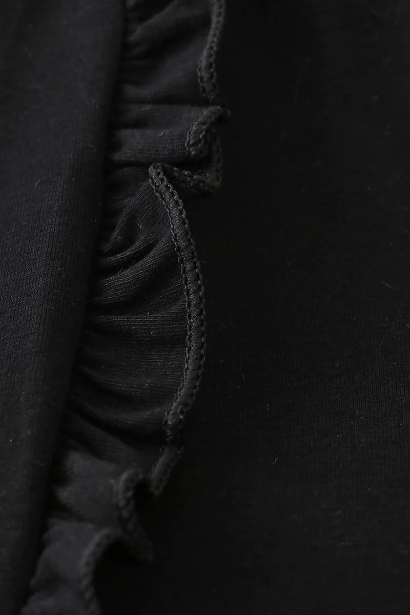 Black Ruffle Shorts
