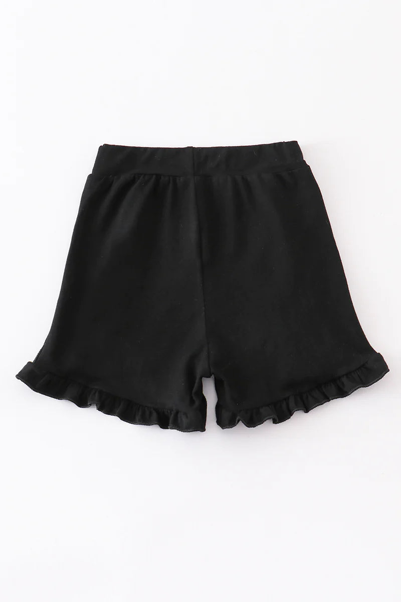 Black Ruffle Shorts