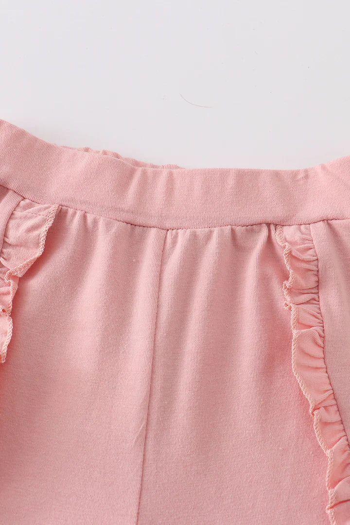 Light Pink Ruffle Shorts