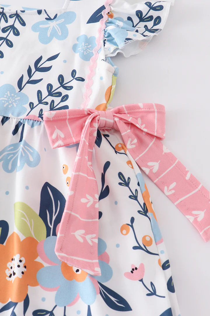 Pink Floral Print Shorts Set