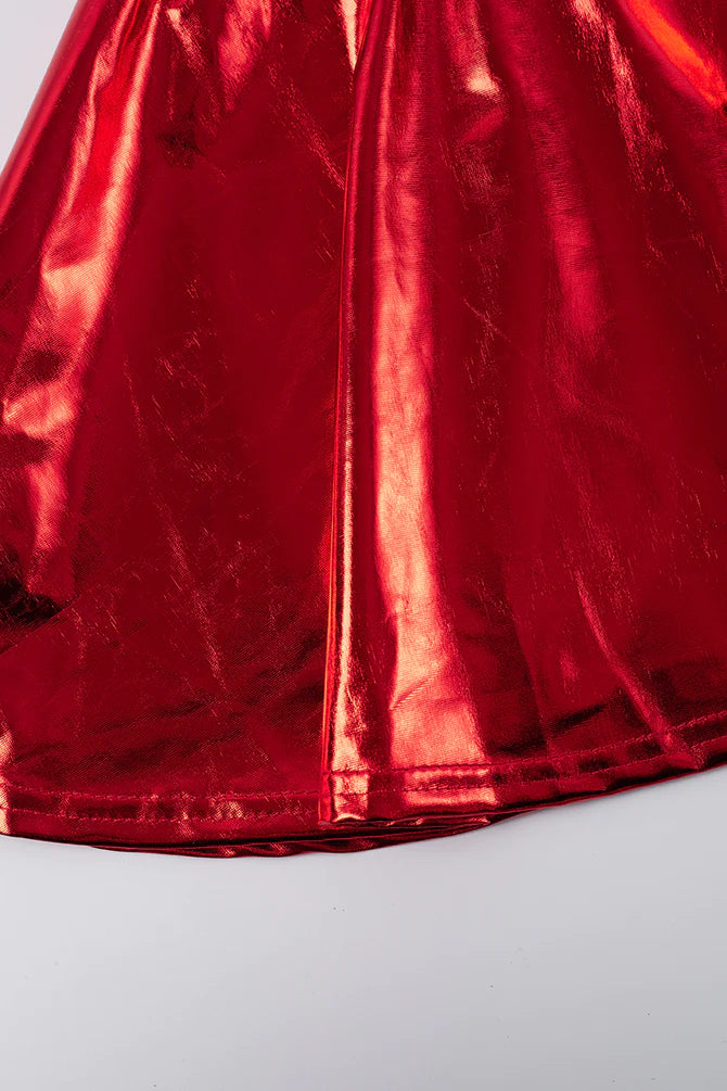 Metallic Red Skirt