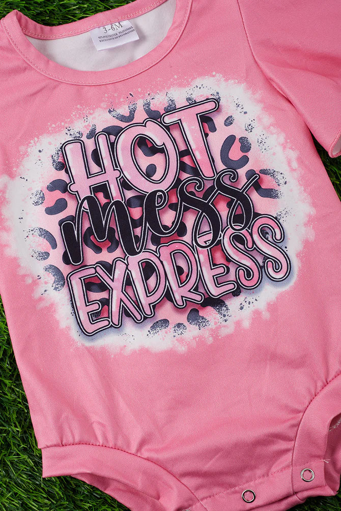 Hot Mess Express Baby Onesie and Shimmery Bloomer Set