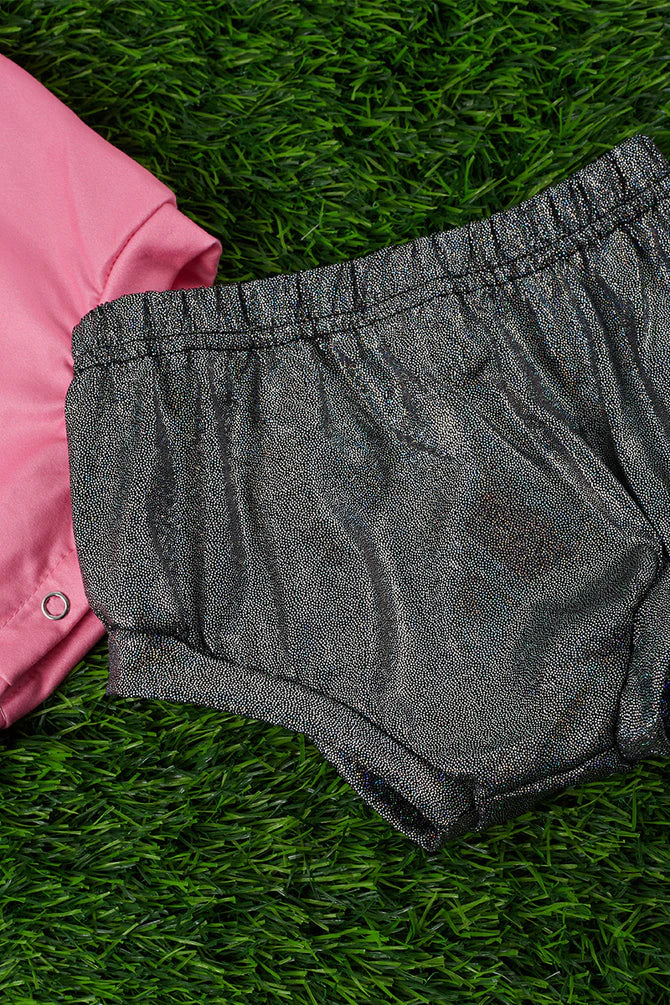 Hot Mess Express Baby Onesie and Shimmery Bloomer Set