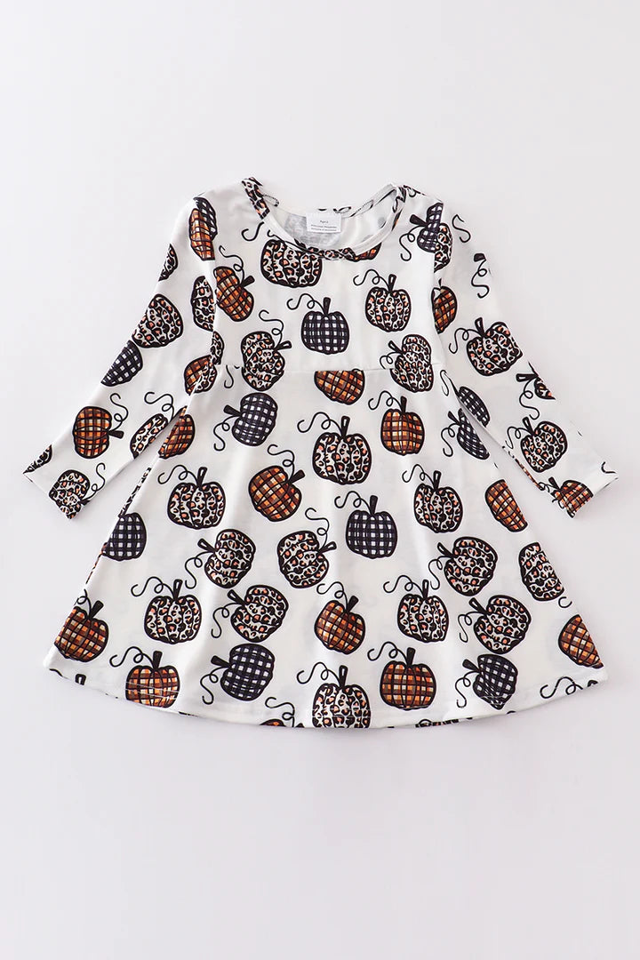 Leopard and Plaid Pumpkin Dress