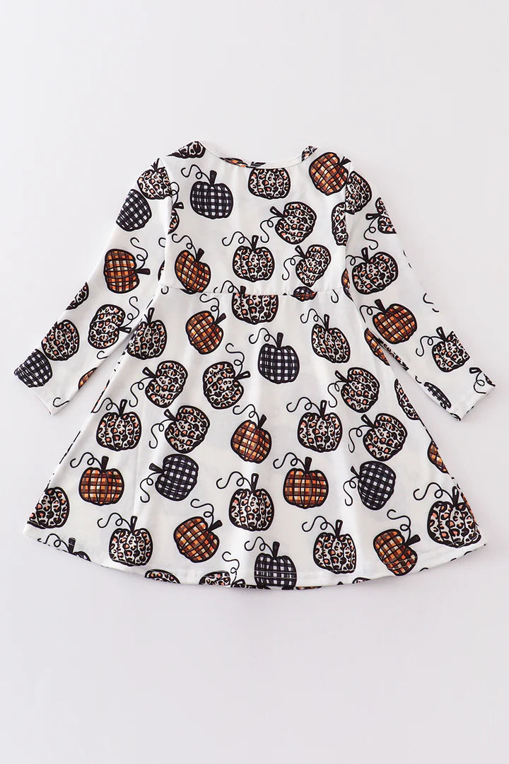 Leopard and Plaid Pumpkin Dress