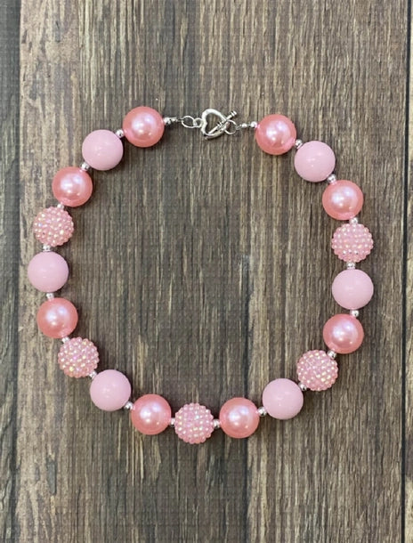 Pink Rhinestone Bubblegum Necklace