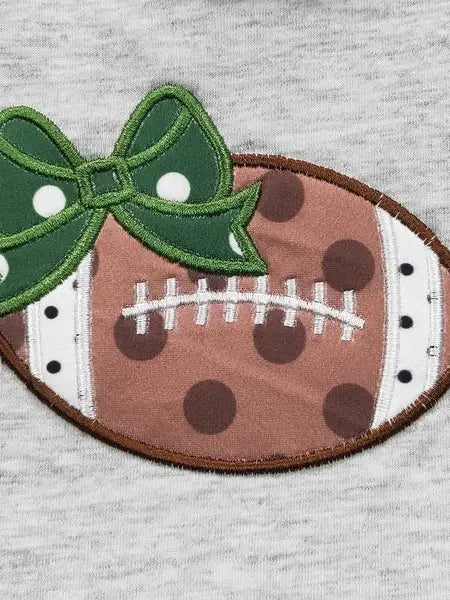 Green Polka Dot Football Romper
