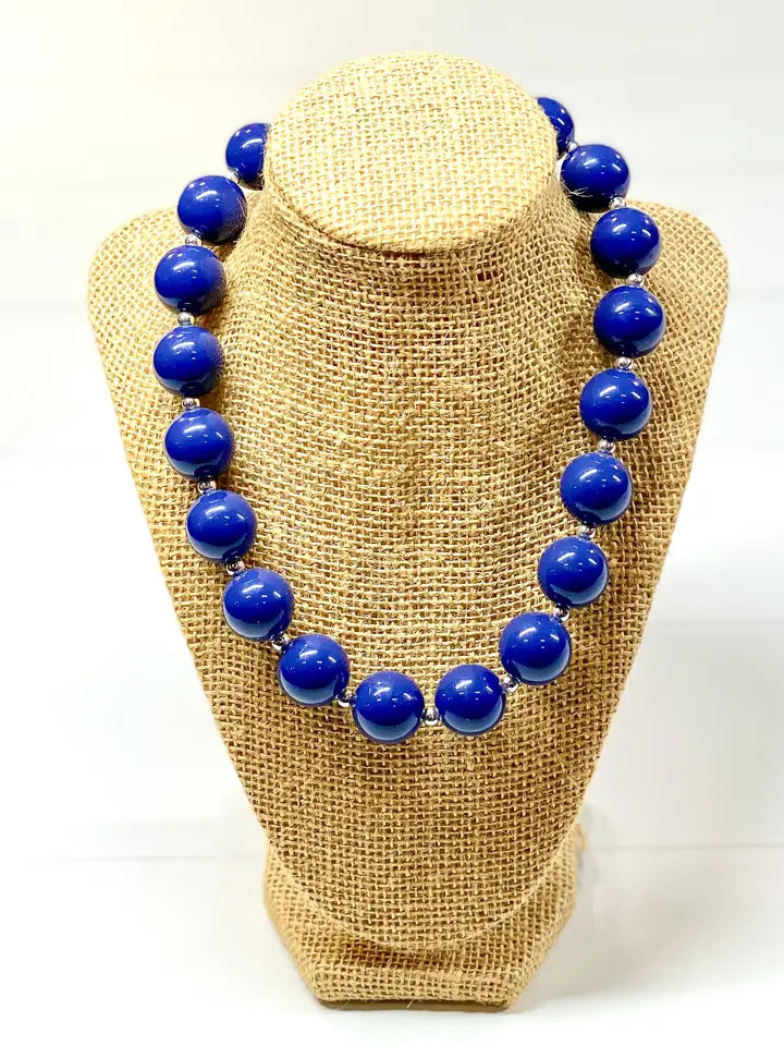 Navy Bubblegum Necklace