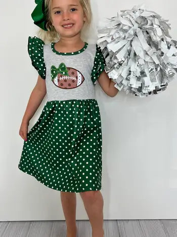 Green Football Polka Dot Dress