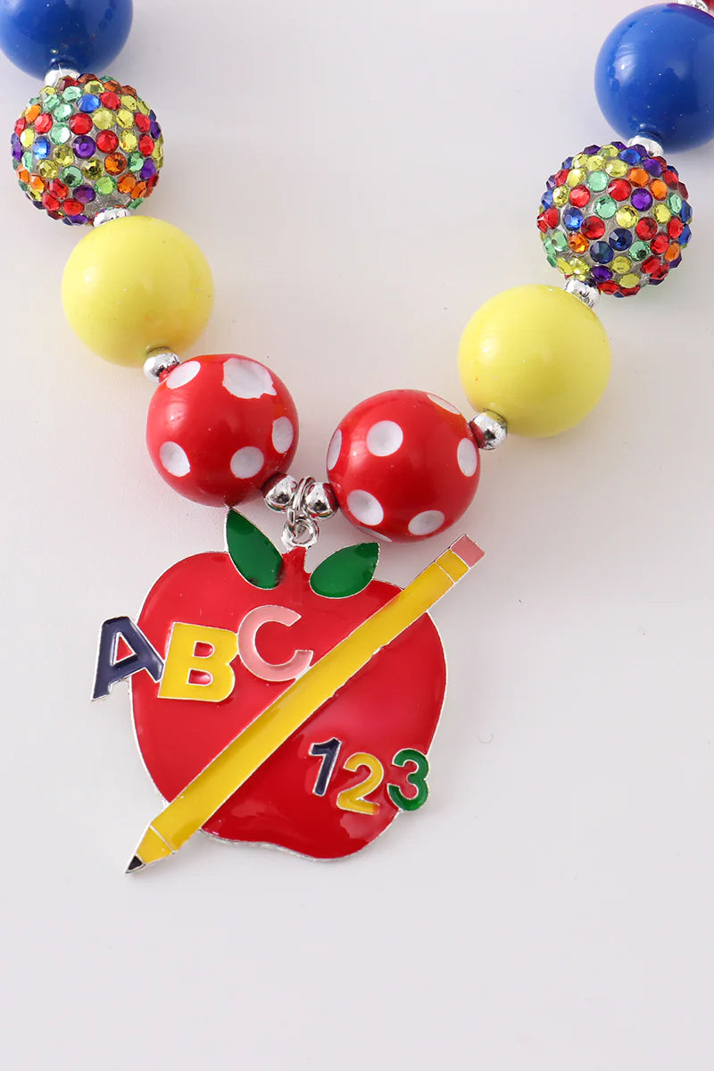 Back to School Apple Bubble Gum Necklace