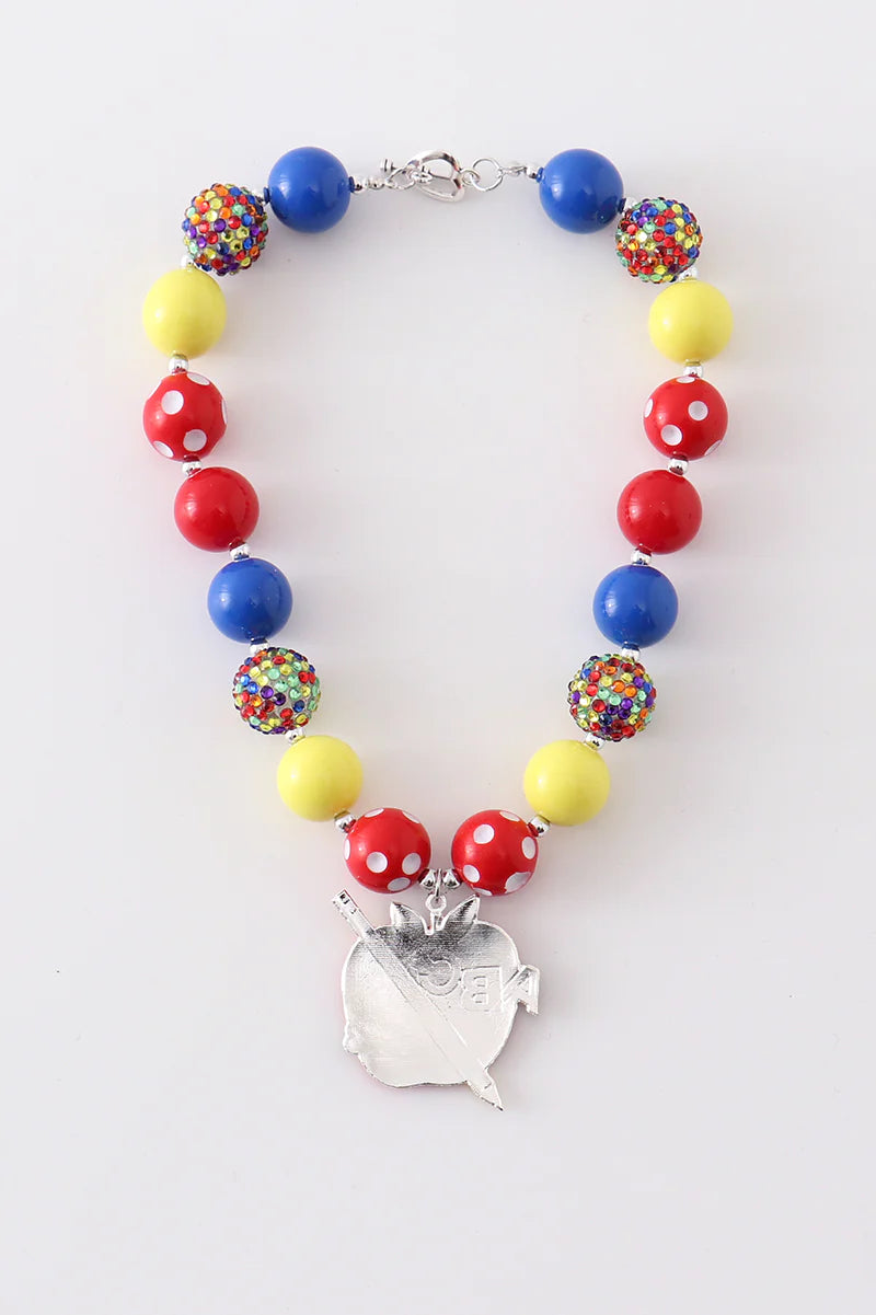 Back to School Apple Bubble Gum Necklace