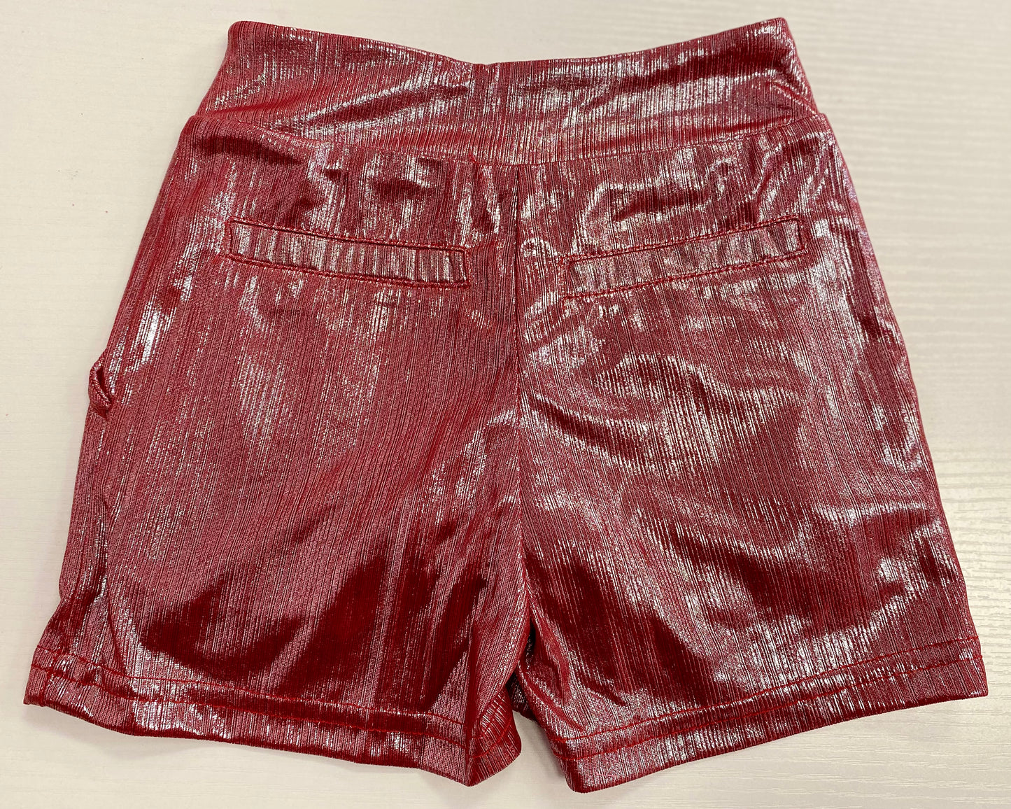 Red Shimmer Shorts