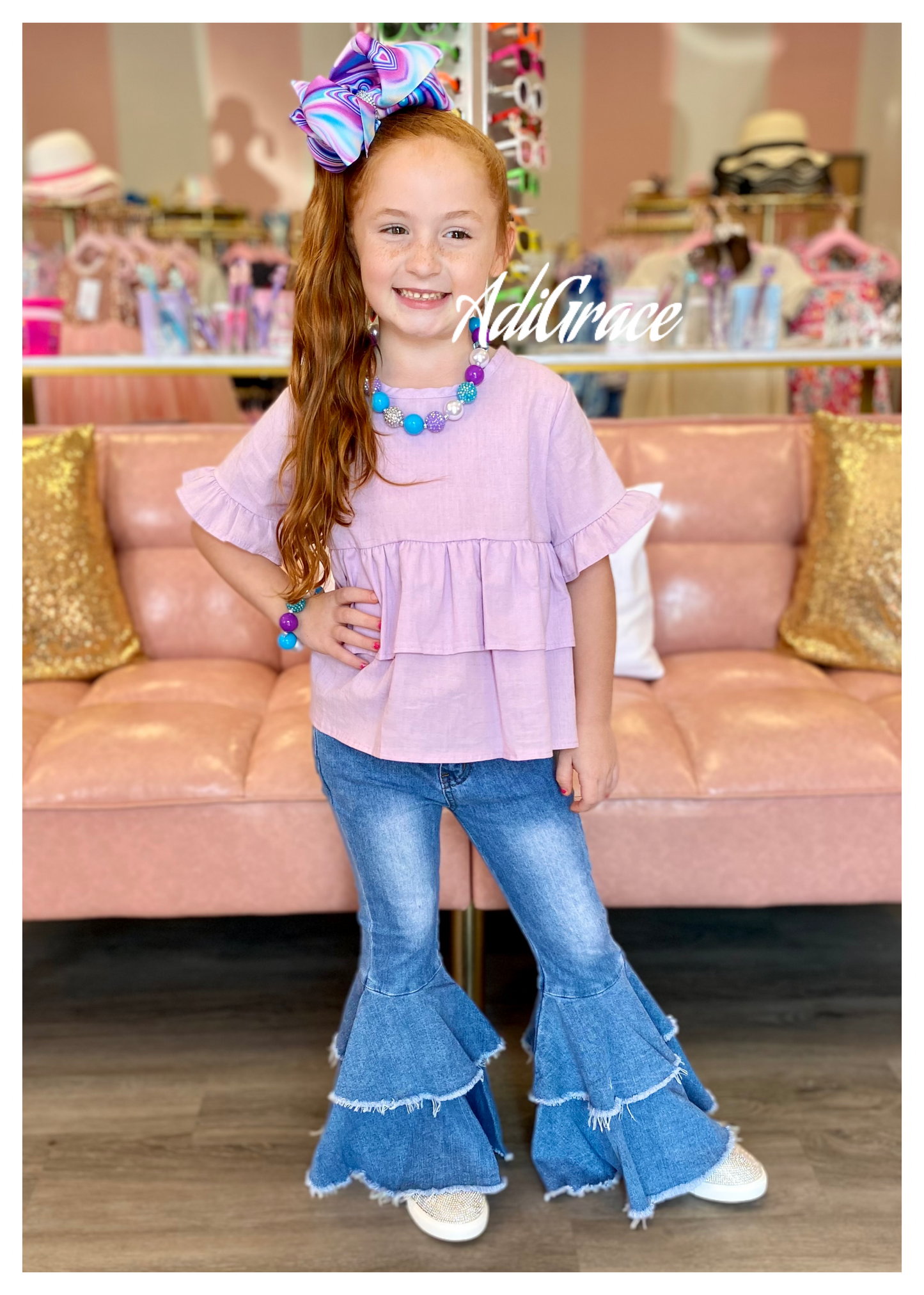 Light Blue Denim Bell Bottoms