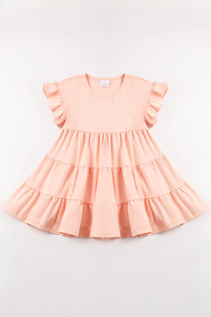 Pink Ruffle Tiered Dress