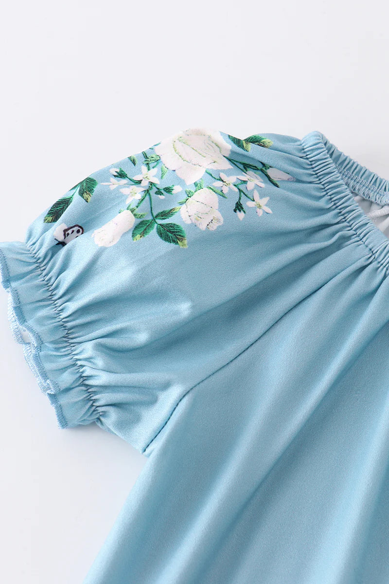 Blue Floral Dress