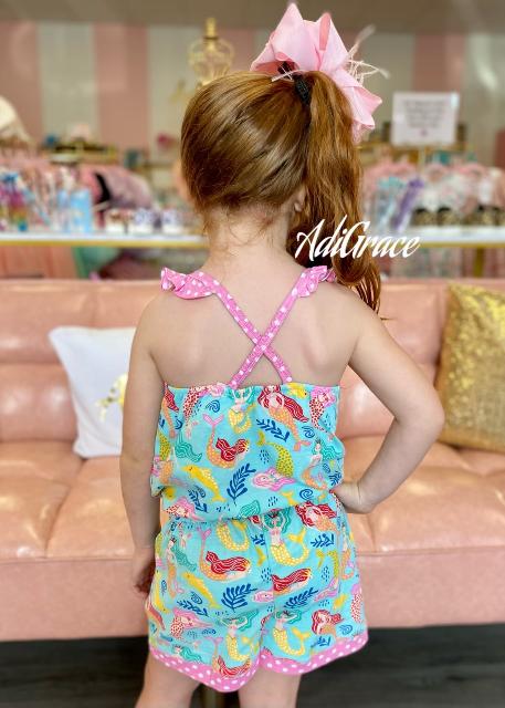 Girls Mermaid Romper