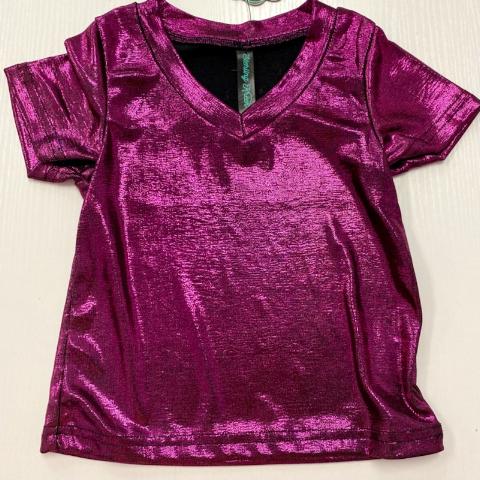 Pink Cadillac Metallic V-Neck Tee