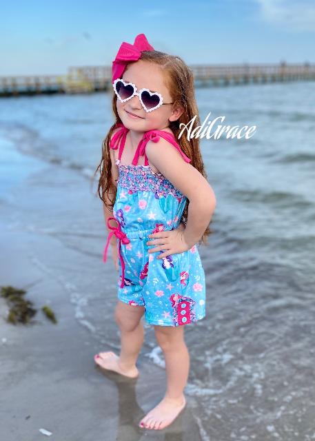 Blue Mermaid Ruffle Jumpsuit
