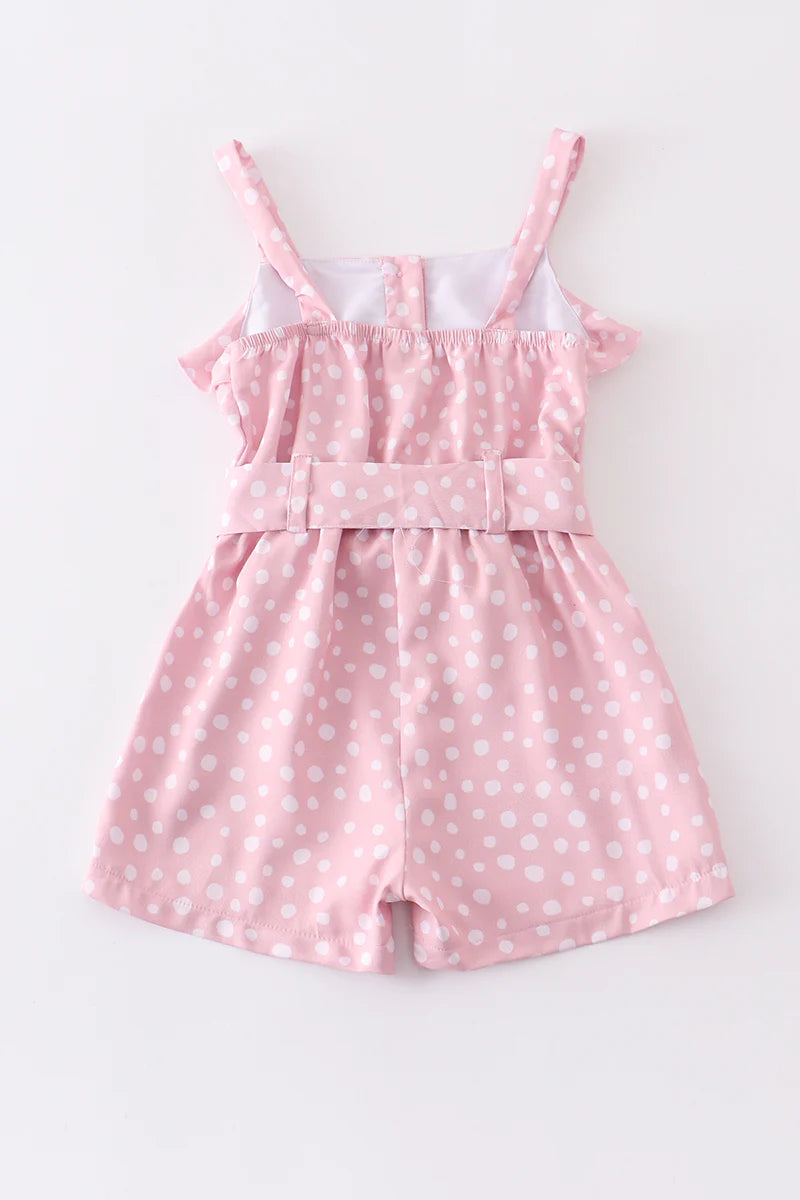 Pink Polka Dot Romper