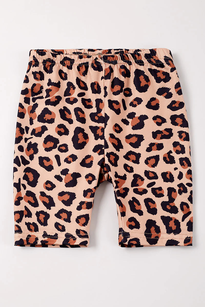 Leopard Print Biker Shorts