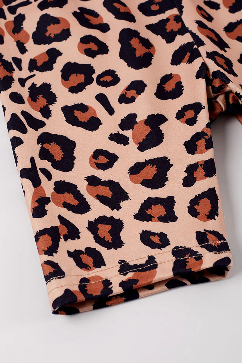 Leopard Print Biker Shorts