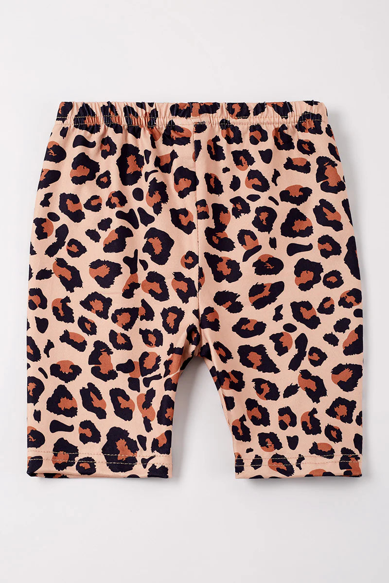 Leopard Print Biker Shorts