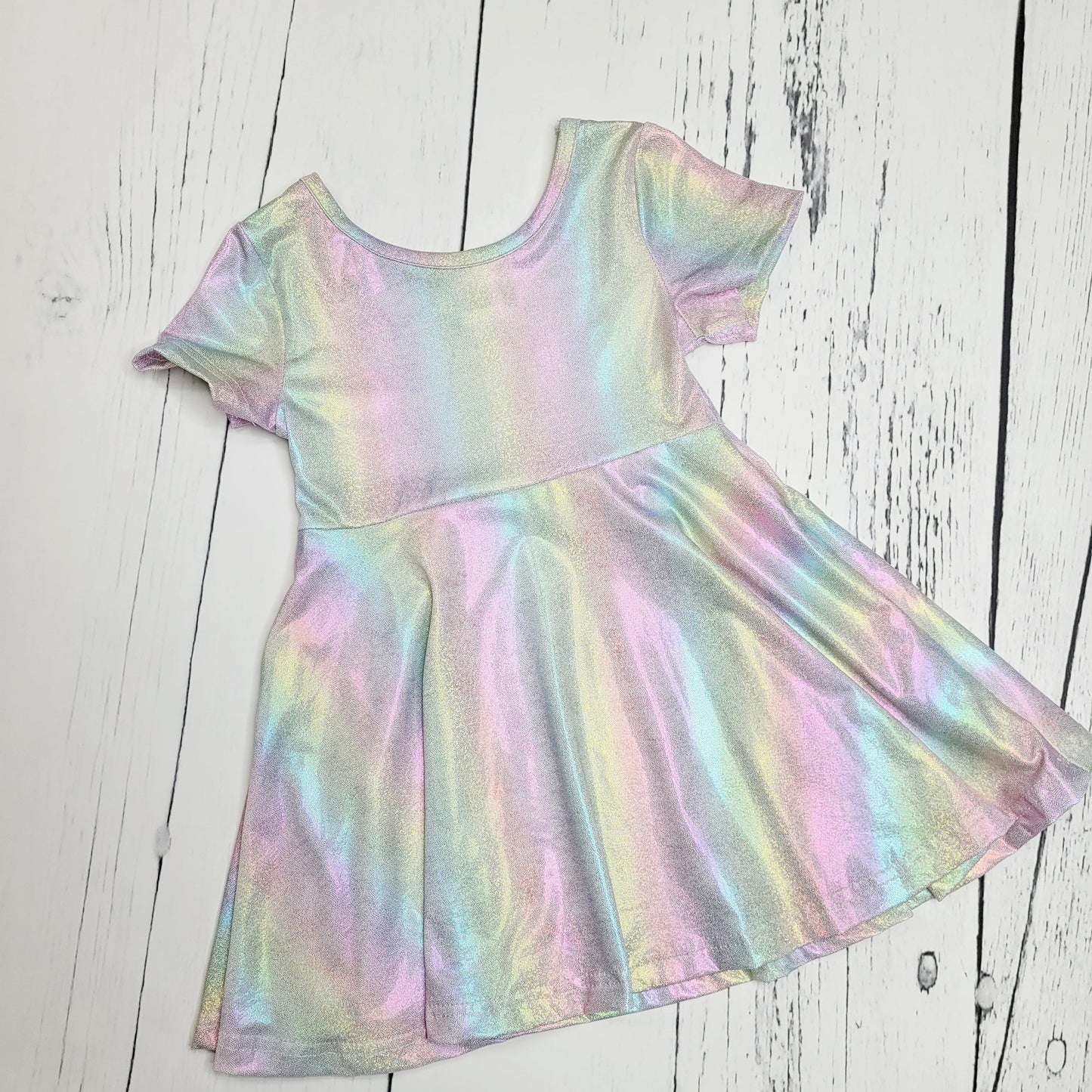 Colorful Pastel Metallic Shimmer Dress