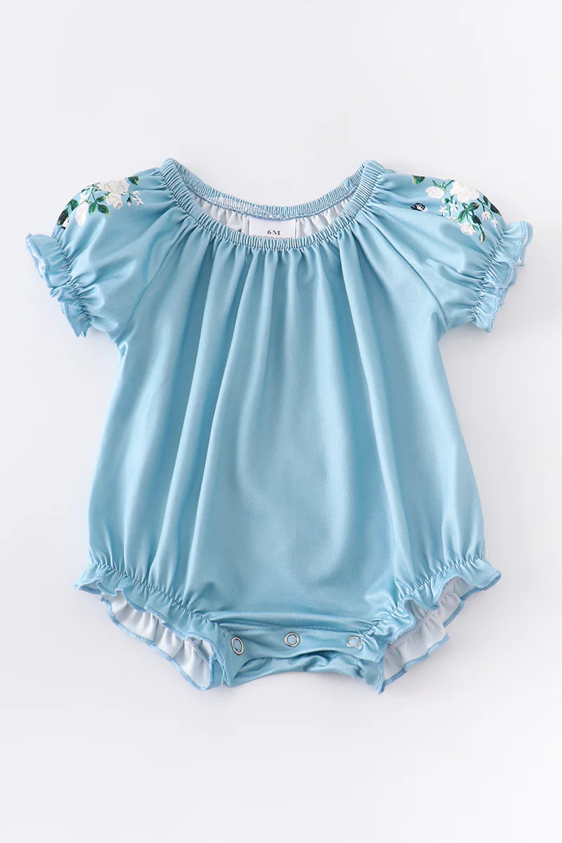Blue Floral Romper