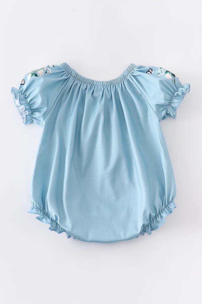 Blue Floral Romper