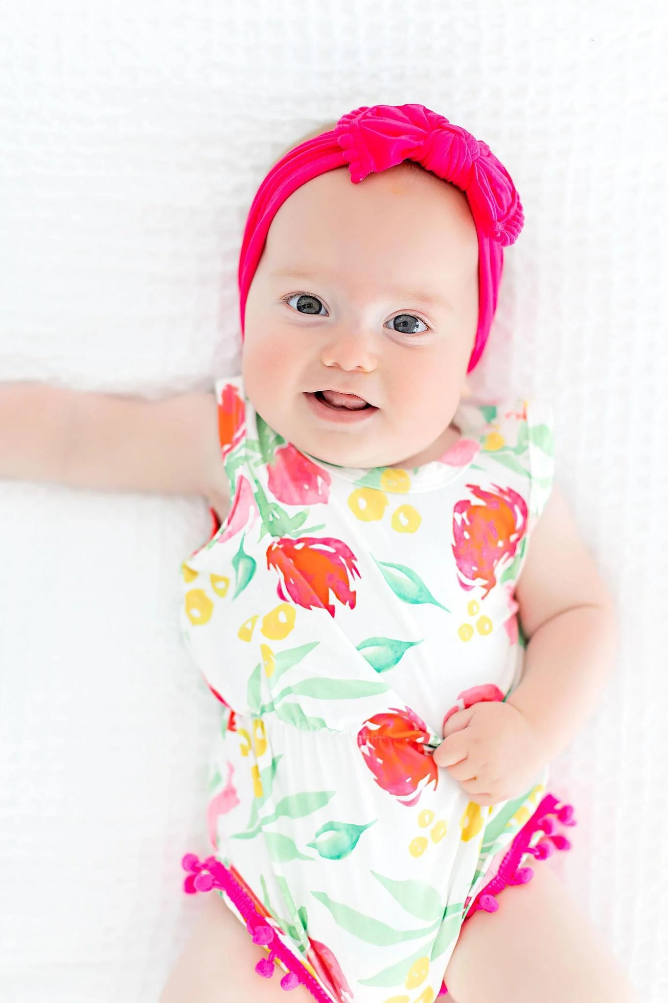 Watercolor Floral Pom-Pom Romper