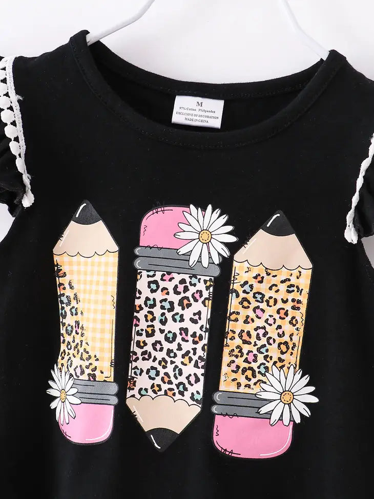 Leopard Pencil Shorts Set
