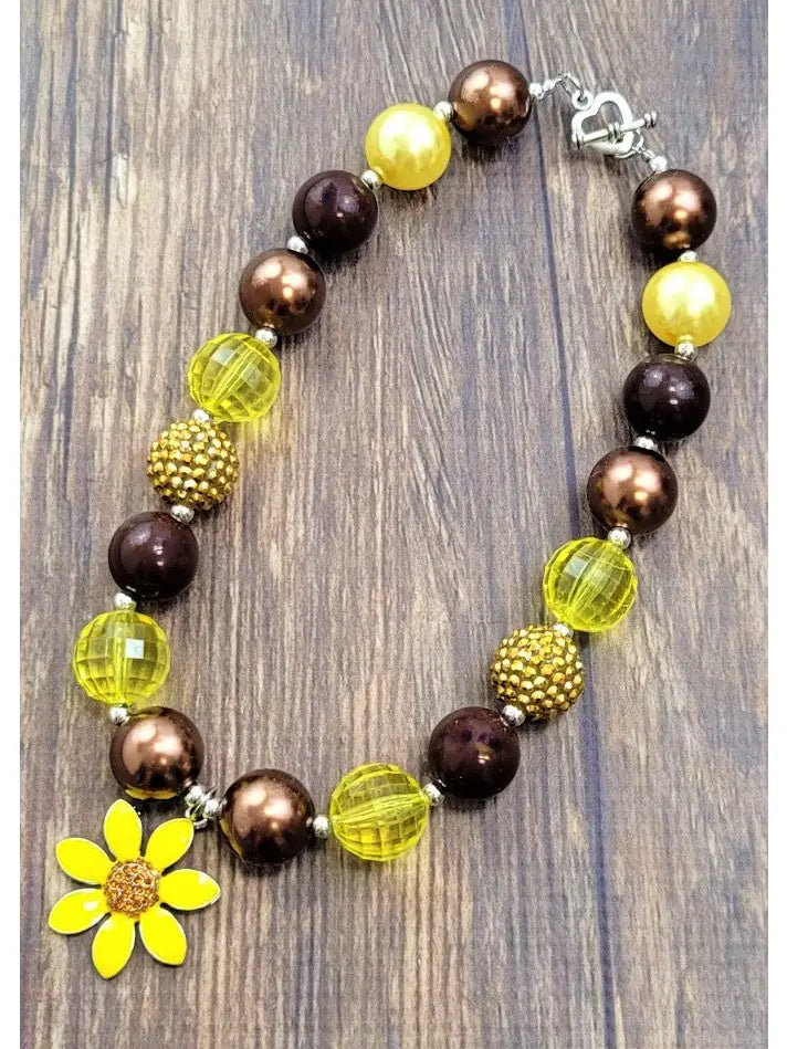 Sunflower Bubble Gum Necklace