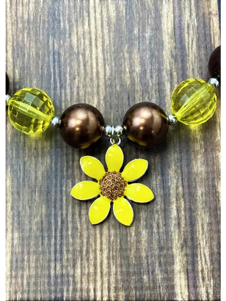 Sunflower Bubble Gum Necklace