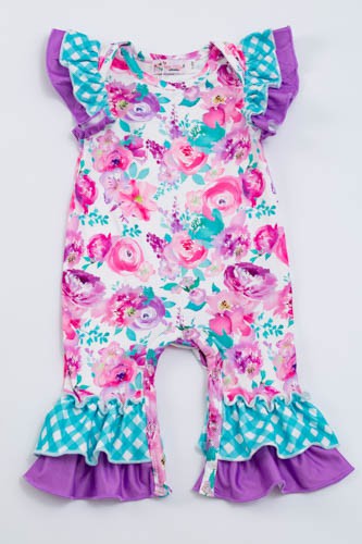 Orchid Floral Baby Romper