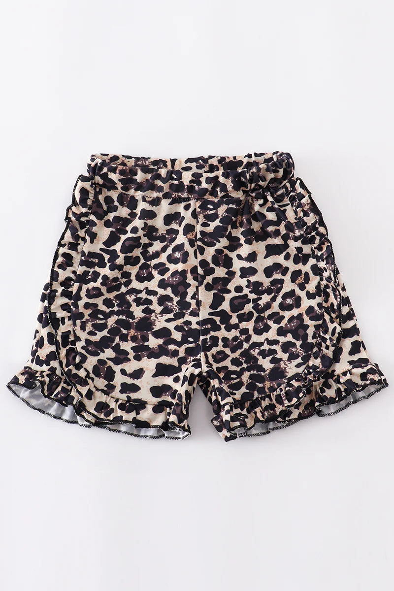 Leopard Ruffled Shorts