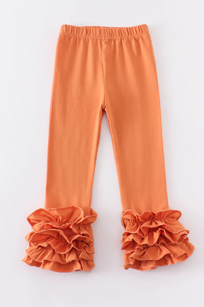 Orange Ruffle Pants