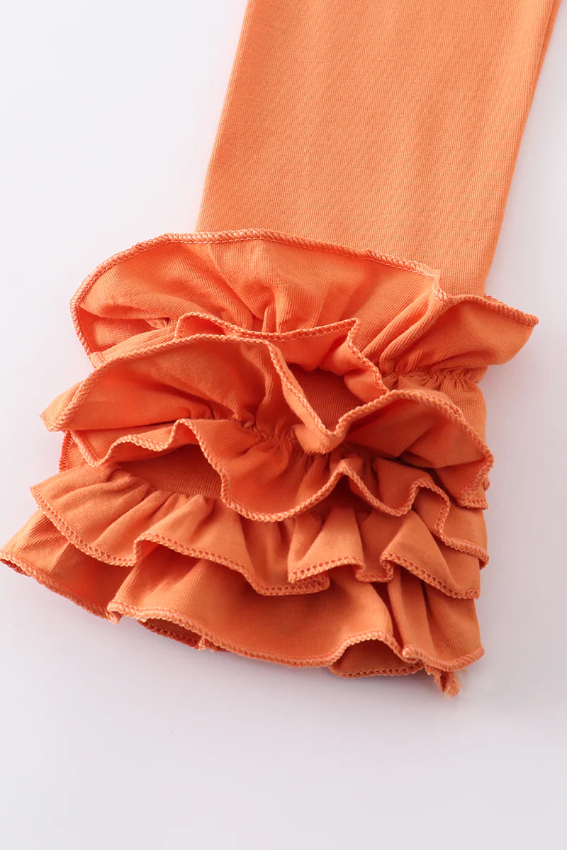 Orange Ruffle Pants