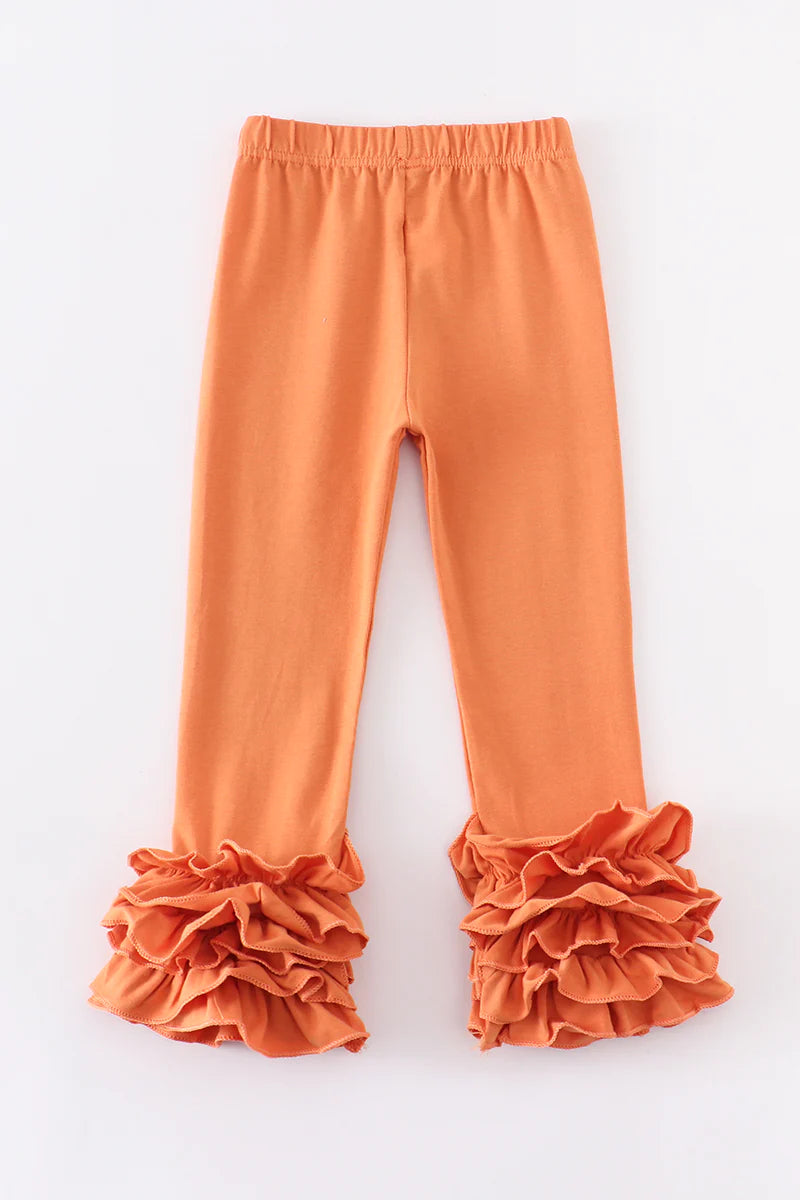 Orange Ruffle Pants