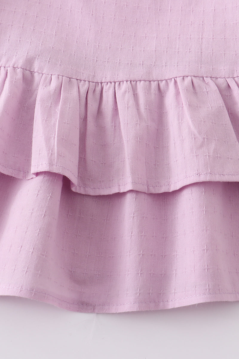 Lavender Ruffle Tiered Tunic