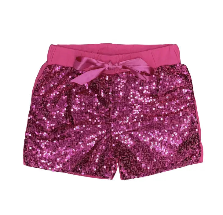 Hot Pink Sequin Glitter Shorts