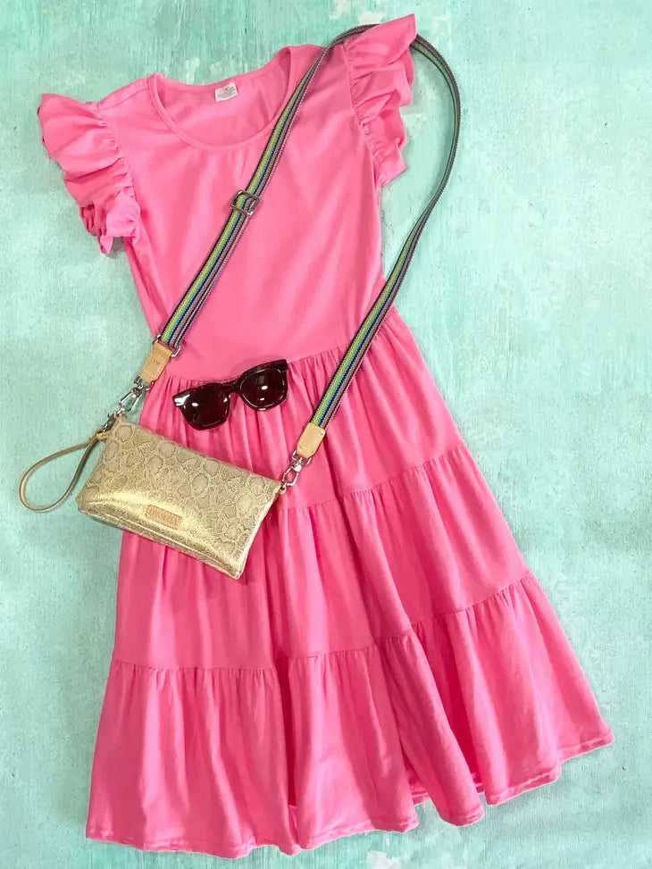 IMPERFECT-Mommy and Me Pink Tiered Dress- Womens'