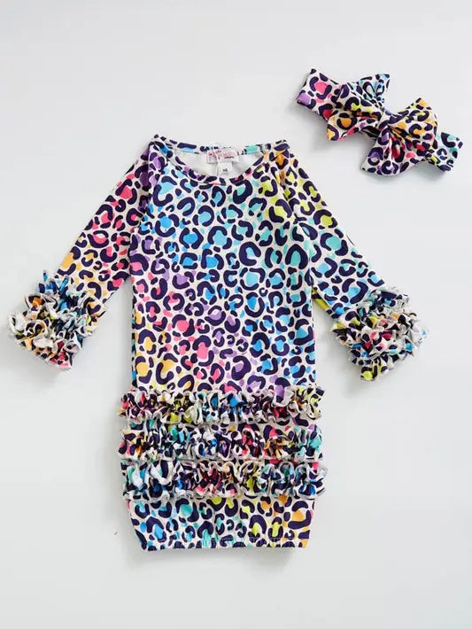 Prism Leopard Baby Gown