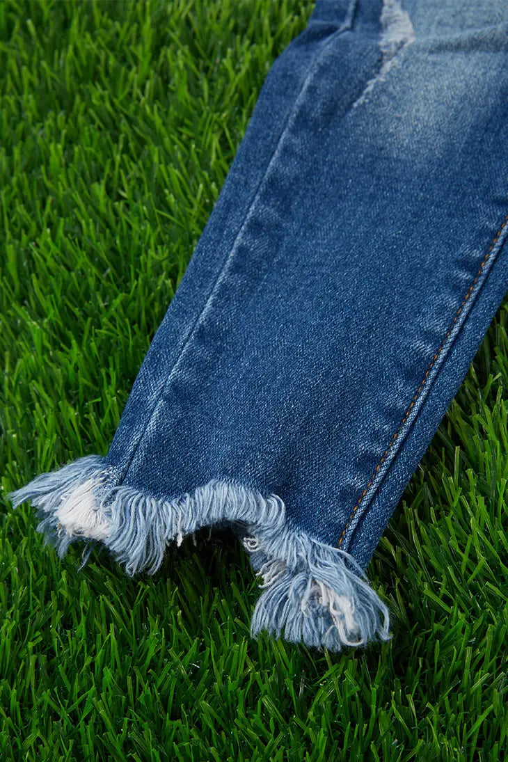 Baby Skinny Jeans with Distressed Hem - 12 Months