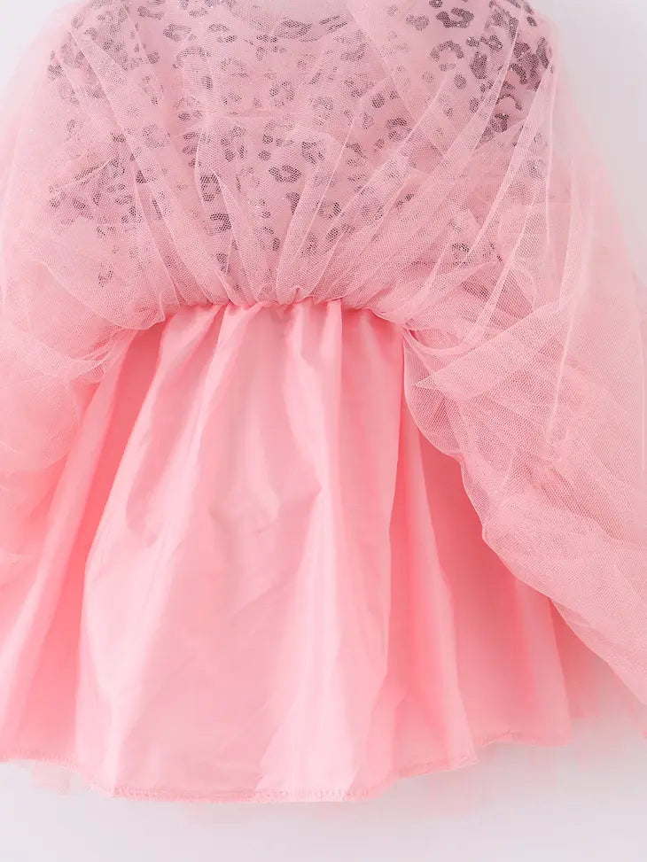 Tutu Portion of Pink Leopard Tutu Dress