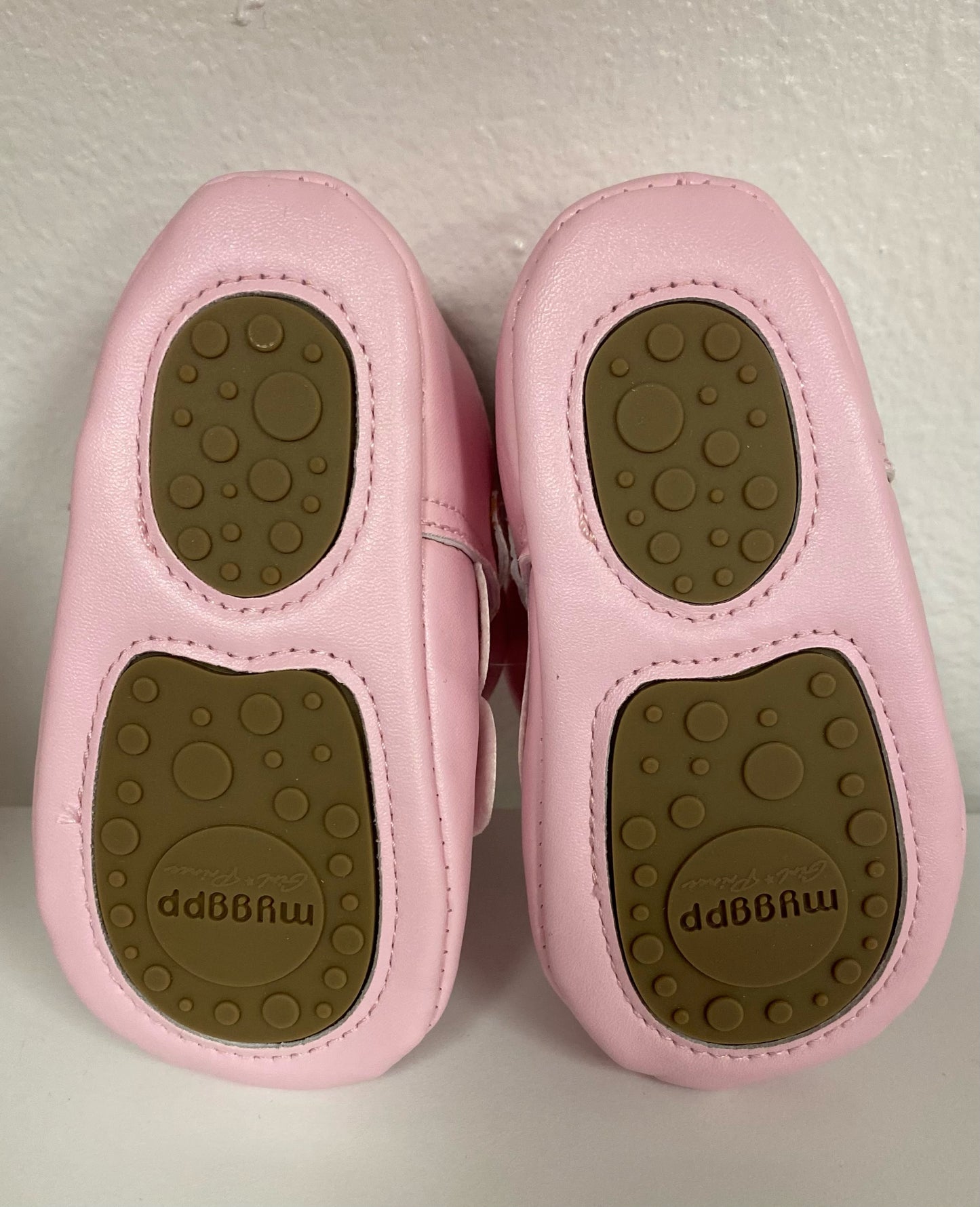 Baby Scalloped Bow Shoes - Pink