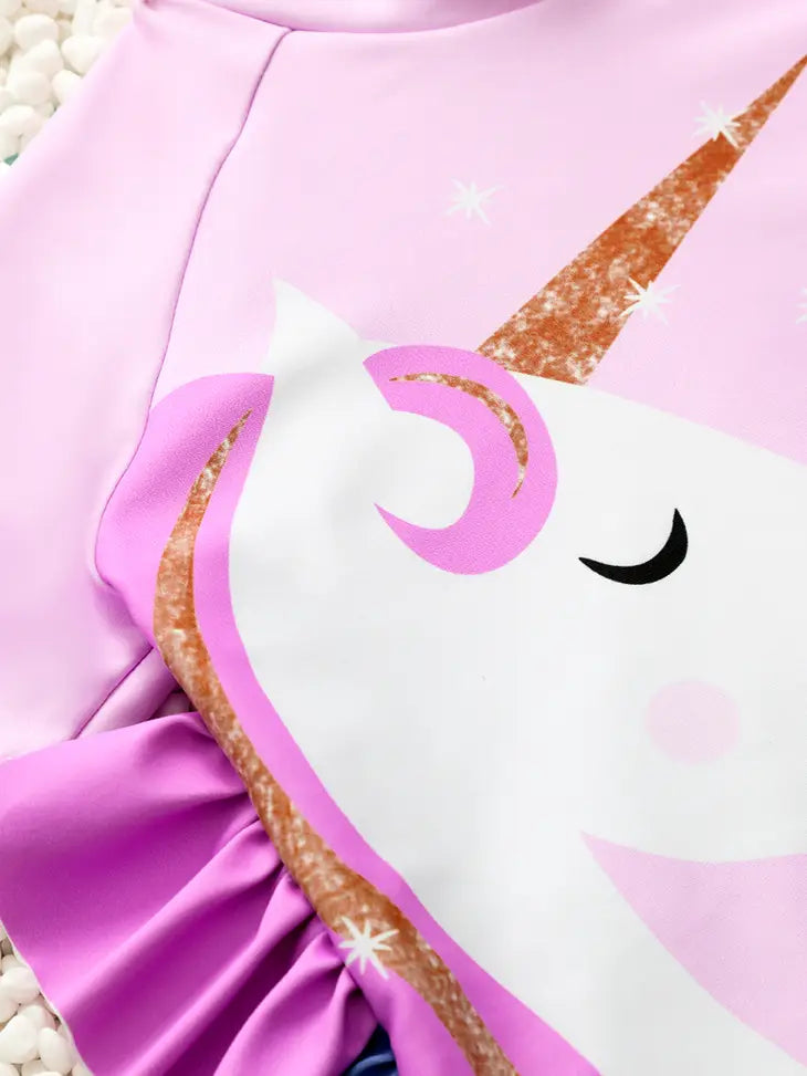 Ruffled Unicorn 1 PC Swimsuit